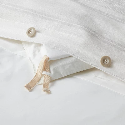 Cotton Woven Stripe Duvet Cover & Sham Set - Threshold™ 5 Cotton Woven Stripe Duvet Cover & Sham Set - Threshold™ - Image 3