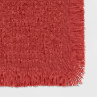Solid Woven Throw Blanket Pink - Threshold™ 6 Solid Woven Throw Blanket Pink - Threshold™ - Image 4