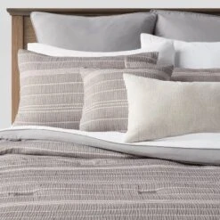 12pc Chambray Matelasse Stripe Comforter & Sheet Bedding Set Gray - Threshold™ 21 12pc Chambray Matelasse Stripe Comforter & Sheet Bedding Set Gray - Threshold™ -Online Household Items GUEST 0ccf3b00 29f5 443f 9e99 5d90374652ac