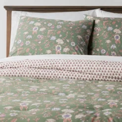Boho Reversible Printed Comforter & Sham Set Green Floral - Threshold™ -Online Household Items GUEST 0f9c84d0 5a70 47f3 b289 ffe81d435ba1