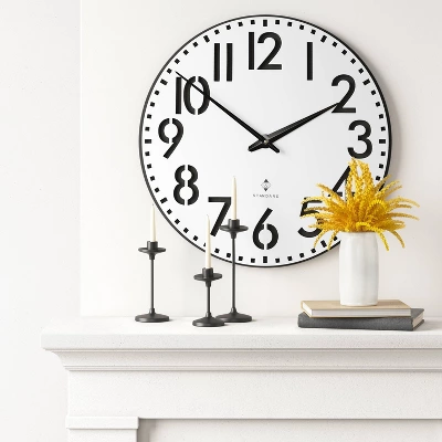 28" Modern Wall Clock White - Threshold™ 3 28" Modern Wall Clock White - Threshold™
