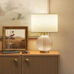 Small Ribbed Glass Lamp Base Clear - Threshold™ -Online Household Items GUEST 10b9195c 5d86 47ba ad7b 0544e2f1177e