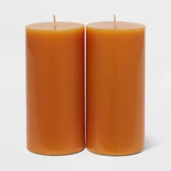 2pk Pillars Vanilla Pumpkin Orange - Threshold™ 7 2pk Pillars Vanilla Pumpkin Orange - Threshold™ -Online Household Items GUEST 12a6aab2 961f 4784 89cb 7439c8bff678