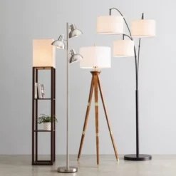 Oak Wood Tripod Floor Lamp Dark Brown - Threshold™ -Online Household Items GUEST 12eb9924 86da 4a28 9eaa 3aaed057f6ef