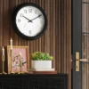 16" Outdoor Wall Clock Charcoal Gray - Threshold™ -Online Household Items GUEST 13a7b865 4dd3 4a47 9f0a c94cd6348598