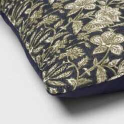 Square Double Cloth Printed Decorative Throw Pillow Navy/Green/Cream - Threshold™ -Online Household Items GUEST 14ac8bf0 486f 485a 9c8b 509556e9c27a