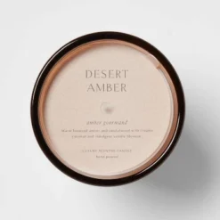 Colored Vase Glass With Dustcover Desert Amber Candle Brown - Threshold™ -Online Household Items GUEST 17985ae3 27c8 4003 81ff b8a92517a9b9