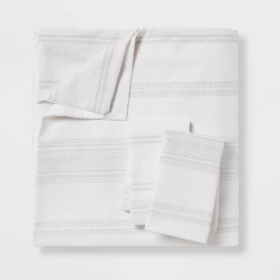 Cotton Woven Stripe Duvet Cover & Sham Set - Threshold™ 4 Cotton Woven Stripe Duvet Cover & Sham Set - Threshold™ - Image 2