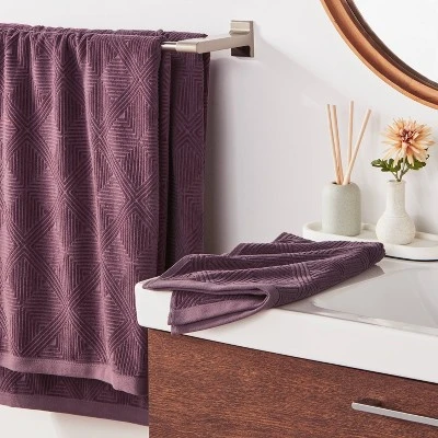 Luxe Lattice Towel Mauve - Threshold™ 3 Luxe Lattice Towel Mauve - Threshold™
