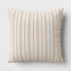 Cotton Flax Woven Striped Square Throw Pillow - Threshold™ -Online Household Items GUEST 198ca62a 31c1 4b5d b1dc 9f59aefb0017