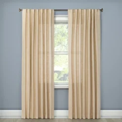 1pc Light Filtering Textured Weave Window Curtain Panel Cream - Threshold™ -Online Household Items GUEST 1a0bce15 58e3 4f02 95b5 1ea903334a68