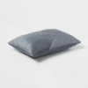 14"x20" Luxe Oblong Velvet Pleated Decorative Pillow Slate Blue - Threshold™: Cotton Velour, Indoor Use, STANDARD 100 By OEKO-TEX -Online Household Items GUEST 1acec2b0 9a05 4a16 9e26 14af4346b6bf