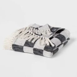 60"x80" Woven Cotton Checkered Bed Throw - Threshold™ -Online Household Items GUEST 21ece0cd d5f6 45ed 8de5 f3cde6fa73bb