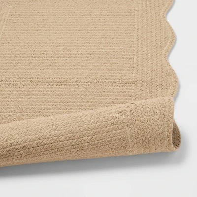 20"x30" Coastal Scallop Edge Bath Rug Cream - Threshold™ 5 20"x30" Coastal Scallop Edge Bath Rug Cream - Threshold™ - Image 3