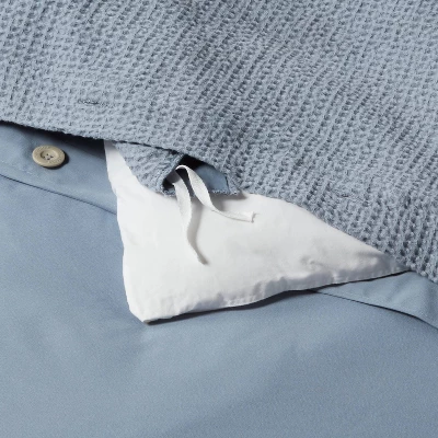 Washed Waffle Weave Duvet Cover & Sham Set - Threshold 7 Washed Waffle Weave Duvet Cover & Sham Set - Threshold - Image 5