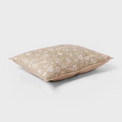 Standard Floral Print Trad Cotton Voile Lofty Quilt Sham Green - Threshold™ 4 Standard Floral Print Trad Cotton Voile Lofty Quilt Sham Green - Threshold™ - Image 2