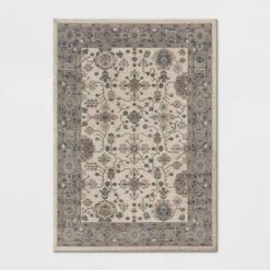 Jewel Boarder Persian Woven Rug Brown - Threshold™ -Online Household Items GUEST 30421360 e315 48d4 a1d3 979e6bf6abef