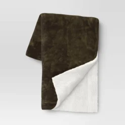Solid Printed Plush With Shearling Reverse Throw Blanket - Threshold™ 13 Solid Printed Plush With Shearling Reverse Throw Blanket - Threshold™ -Online Household Items GUEST 306f0669 f058 4c55 b504 55172c9555eb