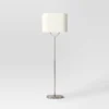 Modern Ring Floor Lamp Brushed Nickel Finish - Threshold™: ETL Listed, Cotton/Polyester Shade, Metal Body -Online Household Items GUEST 32226316 9708 4528 a85f f8f3842c3d71