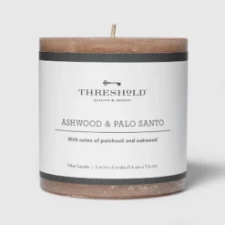 Pillar Ashwood And Palo Santo Candle Tan - Threshold™ -Online Household Items GUEST 39cac05d f552 4119 b34b 877c55e74681