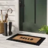 1'11"x2'11" 'Hello' Rubber Coir Doormat Natural/Black - Threshold™ -Online Household Items GUEST 3a3baaf5 f75a 4719 8fbd f105e6bd8f80