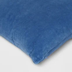 Washed Cotton Velvet Square Throw Pillow Blue - Threshold™: Indoor Use, Removable Cover, Hidden Zipper -Online Household Items GUEST 42d1e0e1 f518 469b adf7 e728ff5a2d58