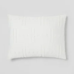 8pc Tufted Broken Stripe Comforter Bedding Set White - Threshold™ -Online Household Items GUEST 42d4bc3b 6ba7 4bc5 a927 866f33fe3fc0