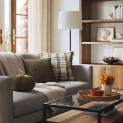 Knit Pumpkin With Jute Stem Novelty Throw Pillow - Threshold™