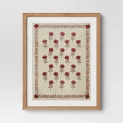 (Set Of 2) 16"x 20" Embroidered Floral Textile Wall Decors Neutrals - Threshold™ -Online Household Items GUEST 4e5a3a23 787e 409a 893b babda9c15a09