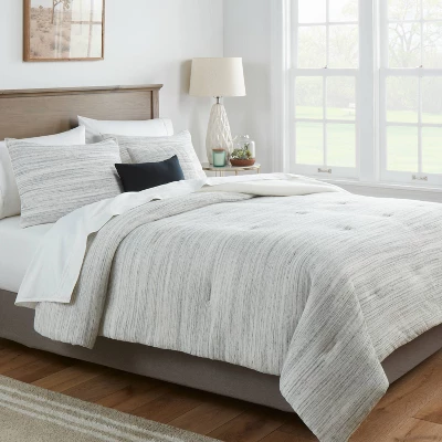 Space-Dyed Waffle Comforter Bedding Set Gray - Threshold™ 3 Space-Dyed Waffle Comforter Bedding Set Gray - Threshold™
