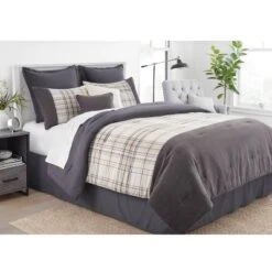 8pc Plaid With Corduroy Comforter Bedding Set Gray/Taupe - Threshold™ -Online Household Items GUEST 4f8d88dd 871d 441f b923 14a927b0ba5f