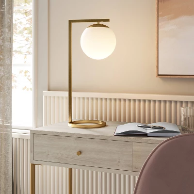 Globe Desk Lamp White - Threshold™ 3 Globe Desk Lamp White - Threshold™