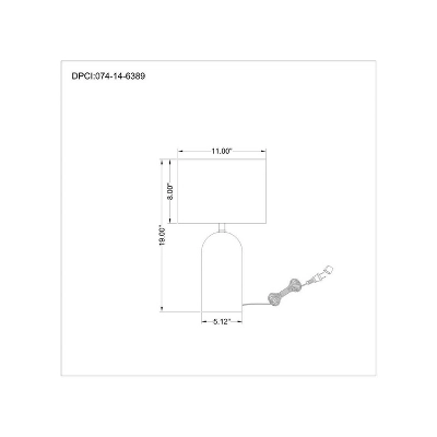 Glass Table Lamp With Open Base And Natural Shade - Threshold™ 5 Glass Table Lamp With Open Base And Natural Shade - Threshold™ - Image 3
