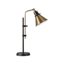 Black Metal Adjustable Table Lamp With Bronze Finish - Threshold™: ETL Listed, Metal Shade, 1-Way Socket Switch -Online Household Items GUEST 59f77d6e a5d2 4145 a8c5 2fea13691de9