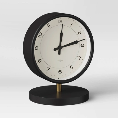 Table Clock Matte Black - Threshold™ 4 Table Clock Matte Black - Threshold™ - Image 2