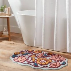 24"x36" Oversized Floral Bath Rug - Threshold™