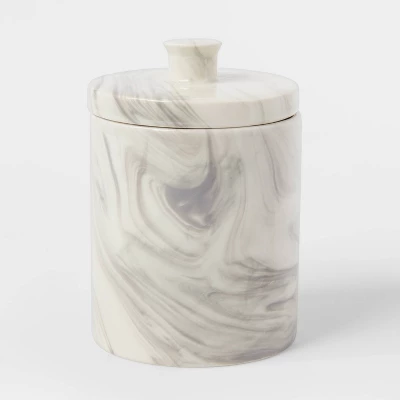 4pc Marbled Ceramic Bathroom Accessories Set Marble - Threshold™ 6 4pc Marbled Ceramic Bathroom Accessories Set Marble - Threshold™ - Image 4