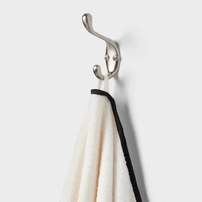 Luxe Border Stitch Towel Black/White - Threshold™ 6 Luxe Border Stitch Towel Black/White - Threshold™ - Image 4