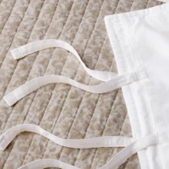 Standard Decorative Border Cotton Slub Quilt Sham Neutral Floral - Threshold™ Designed With Studio McGee: OEKO-TEX Certified, Tie Closure -Online Household Items GUEST 65f80f0c 39c1 496c 87e0 063a3234b700