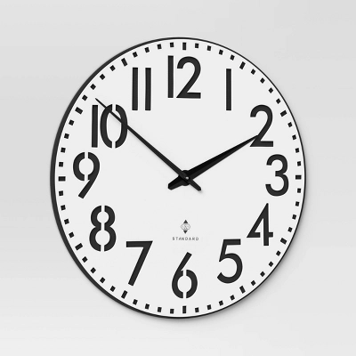 28" Modern Wall Clock White - Threshold™ 4 28" Modern Wall Clock White - Threshold™ - Image 2