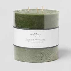 Pillar Candle Water Mint & Eucalyptus Green - Threshold™ -Online Household Items GUEST 758ed7d4 2bd7 4340 8e85 d3cb5afa8c79