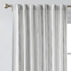 1pc 50"x84" Light Filtering Striped Curtain Panel Gray - Threshold™