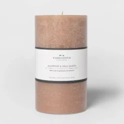 Pillar Ashwood And Palo Santo Candle Tan - Threshold™ -Online Household Items GUEST 77a614eb 93e9 4e55 bd45 8bfb31a13d5a