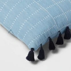 Oversized Oblong Pick Stitch Plaid Tassel Decorative Throw Pillow - Threshold™ -Online Household Items GUEST 7a8f6136 0e2b 40d3 b8b7 c710ab07b699