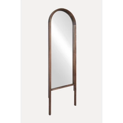 20" X 65" Wood Arched Floor Mirror Walnut - Threshold™ Designed With Studio McGee 6 20" X 65" Wood Arched Floor Mirror Walnut - Threshold™ Designed With Studio McGee - Image 4