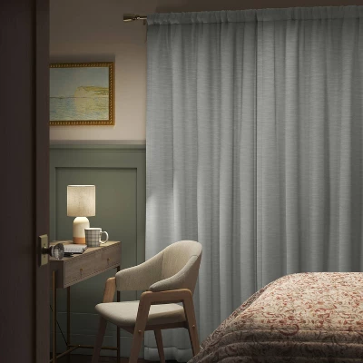 Blackout Henna Window Curtain Panel Gray - Threshold™ 4 Blackout Henna Window Curtain Panel Gray - Threshold™ - Image 2