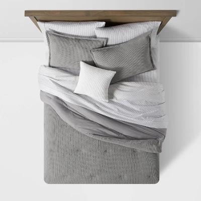 8pc Waffle Weave Comforter & Sheet Set - Threshold™ 4 8pc Waffle Weave Comforter & Sheet Set - Threshold™ - Image 2