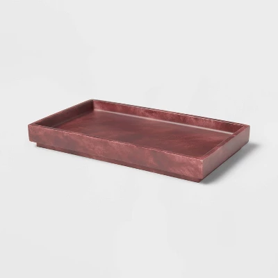 Luxe Faux Marble Bath Tray Wine - Threshold™ 4 Luxe Faux Marble Bath Tray Wine - Threshold™ - Image 2
