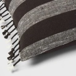 Square Modern Woven Stripe Decorative Throw Pillow Black - Threshold™ -Online Household Items GUEST 85268802 af57 4730 994d 7f539fe3a016