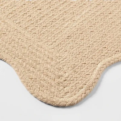 20"x30" Coastal Scallop Edge Bath Rug Cream - Threshold™ 4 20"x30" Coastal Scallop Edge Bath Rug Cream - Threshold™ - Image 2